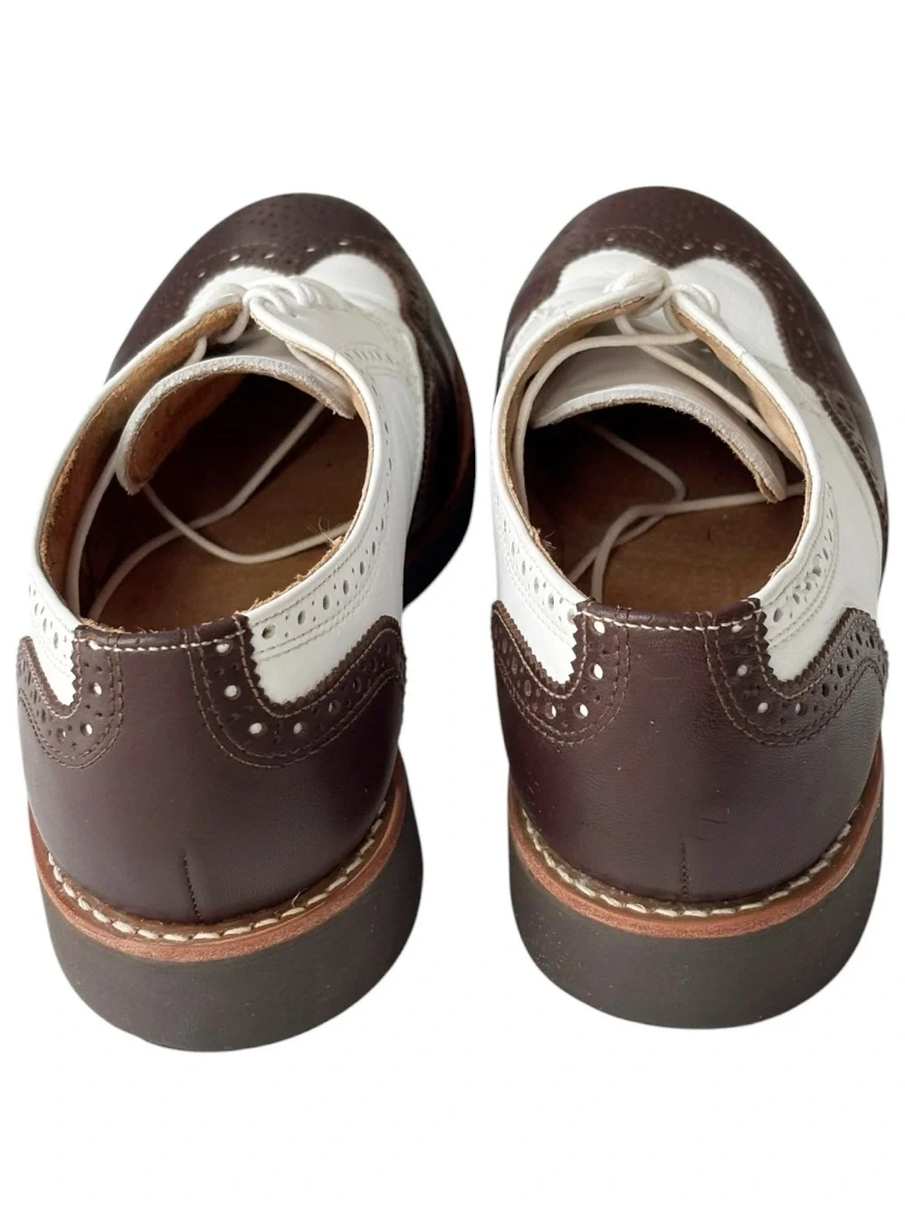 J. Crew Classic two-toned spectator full brogue wingtip Oxford dress shoes | 10